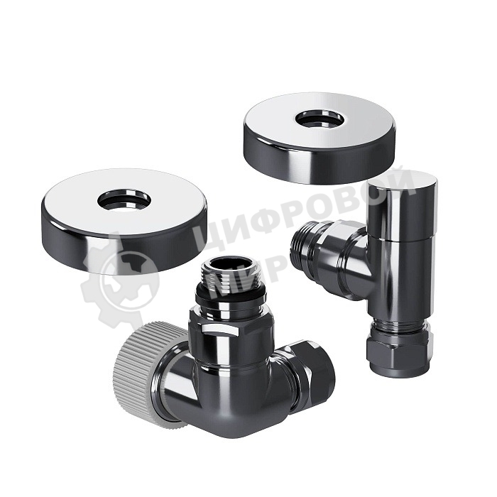 Набор термостатический трехосевой Royal Thermo Design Pro 15мм М30х1,5 (Хром)