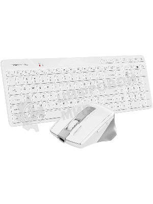 Комплект клавиатура+мышь A4Tech FStyler FB2800C Air2 беспроводной, USB + Bluetooth, 2000 DPI, белый/серый