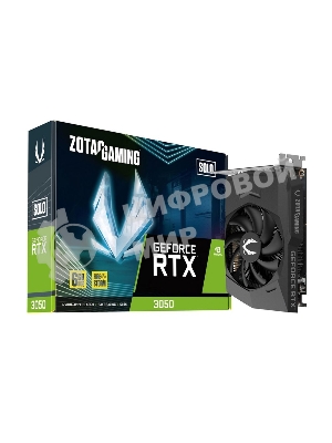 Видеокарта Zotac RTX3050 SOLO 6GB GDDR6 96bit 3xDP HDMI 1FAN Lite Pack
