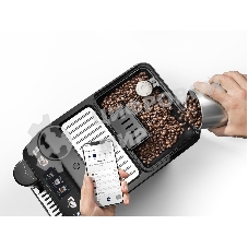 Кофемашина автоматическая DeLonghi ECAM450.86.T черный/серебристый, исп. кофе- зерновой/молотый, 1.8 л, 1450 Вт. 19 бар