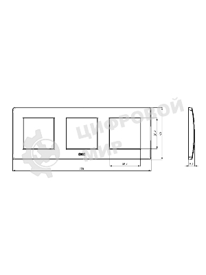 Рамка трехместная DKC Brava 75013W 2+2+2 модуля, белая