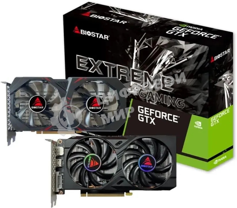 Видеокарта Biostar VN1666TF69 GTX 1660Ti 6G 192 bit GDDR6 1500/1200 DVIx1 HDMIx1 DPx1 HDCP Ret