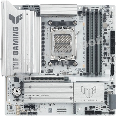 Материнская плата Asus TUF GAMING B850M-PLUS WIFI7 W, AM5, AMD B850, 4xDDR5, 4xSATA, 3xM.2, 1xPCIe 5.0 x16, 1xPCIe 3.0 x1, 1xDP, 1xHDMI, 1x2.5Gb LAN, Wi-Fi 7, Bluetooth 5.4, 1xUSB-C 20Gbps, 3xUSB-A 10Gbps, 4xUSB-A 5Gbps, 4xUSB-A 2.0, 5x3.5 мм, 7.1, mATX