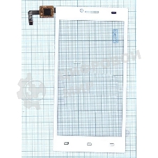 Сенсорное стекло (тачскрин) для DNS S4509, белое