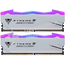 Оперативная память Patriot Viper Xtreme 5, DDR5, 48GB (2x24GB), 6000MHz, CL30, DIMM, с радиаторами, RGB, серебристый