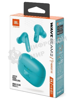 Наушники TWS JBL Wave Beam 2 голубой, внутриканальные, Bluetooth