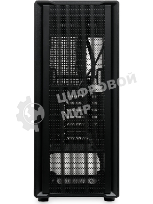 Компьютерный корпус без блока питания HSPD M530, Mesh Mid Tower, Black, TG, 0.4 SPCC, no fans ATX, mATX, mITX 155/290/200mm 2x2.5