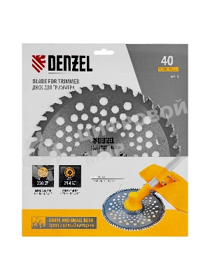 Диск для триммера Denzel 230 х 25,4 толщина 1,3 мм, 40 зубьев