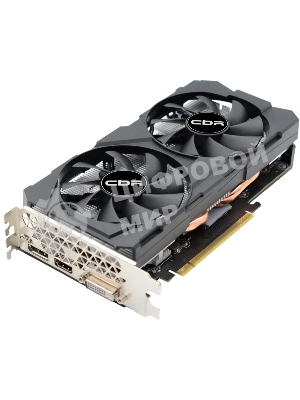 Видеокарта CBR GeForce RTX 2060, 6 GB GDDR6, 192 bit, DisplayPort, HDMI, DVI, GPU 1680 MHz