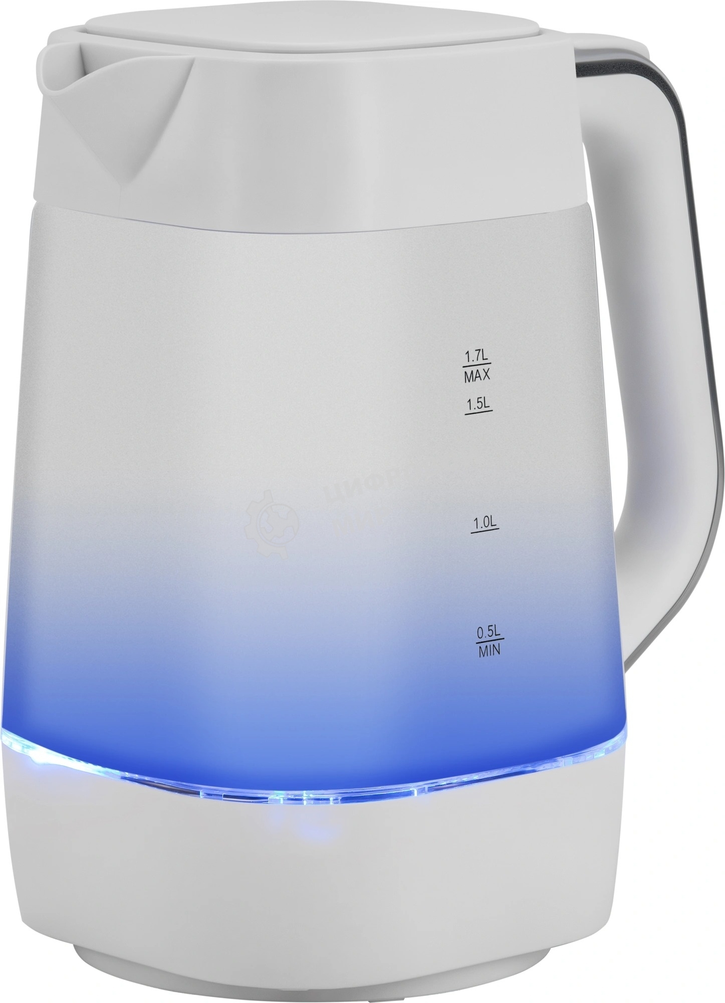 Чайник электрический Vitek VT-WK1058 1.7л. 2200Вт белый корпус: стекло/пластик