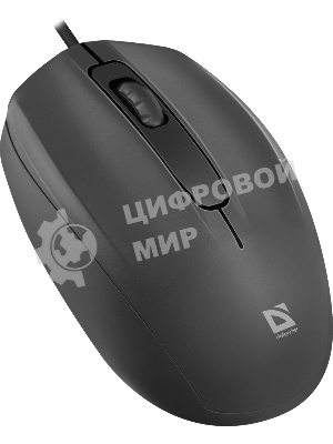 Мышь проводная Defender Alpha MB-507 черный, 1000 dpi, USB, кнопки - 3