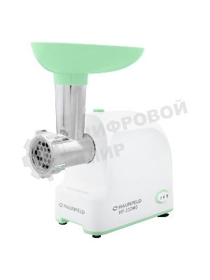 Мясорубка электрическая Maunfeld MF-232WG зеленый, 1340 Вт, 1.3 кг/мин, реверс, насадки - 4
