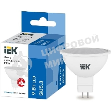 Лампа светодиодная IEK LLE-MR16-9-230-65-GU5 MR16 софит 9Вт 230В 6500К GU5.3