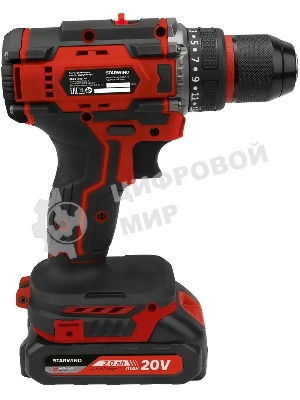 Дрель-шуруповерт Starwind CD20-2.0/2.0S1 40Вт аккум. патрон:быстрозажимной