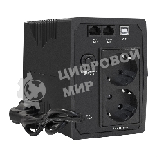 Источник бесперебойного питания ExeGate EP285597RUS SpecialPro UNB-650.LED.AVR.EURO.RJ.USB 650VA/360W, LED, AVR, 2 евророзетки, RJ45/11, USB, черный