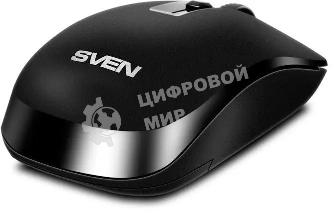 Мышь беспроводная SVEN RX-260W черный, 1600 dpi, радиоканал, USB, кнопки - 4