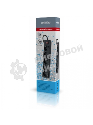 Сетевой фильтр Smartbuy (SBSP-30-K) - 5 роз х 3 м - черный
