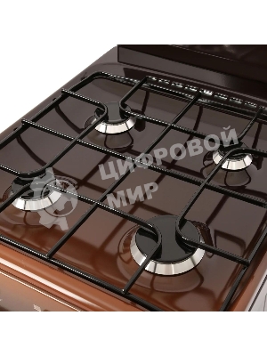 Плита газовая Gefest ПГ 5100 0018 коричневый, конфорок 4 шт, духовка 52 л, 50 см x 85 см x 58.5 см