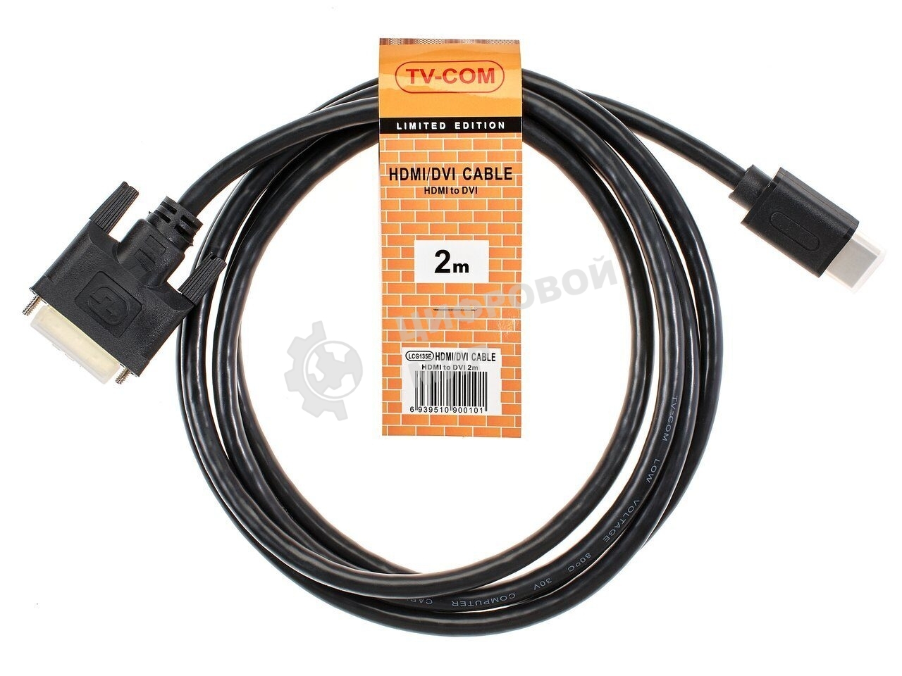 Кабель HDMI to DVI-D (19M -25M) 2м, TV-COM LCG135E-2M