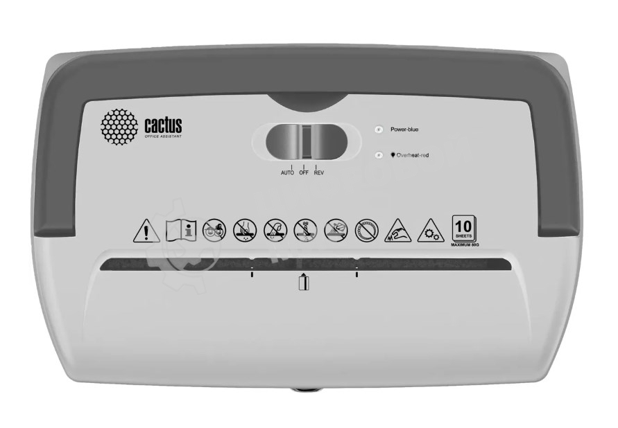 Шредер Cactus CS-SH-C5 белый (секр.P-4) фрагменты 10лист. 21лтр. скрепки скобы пл.карты