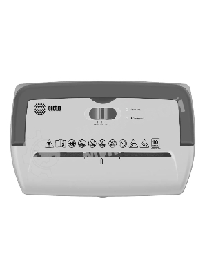 Шредер Cactus CS-SH-C5 белый (секр.P-4) фрагменты 10лист. 21лтр. скрепки скобы пл.карты