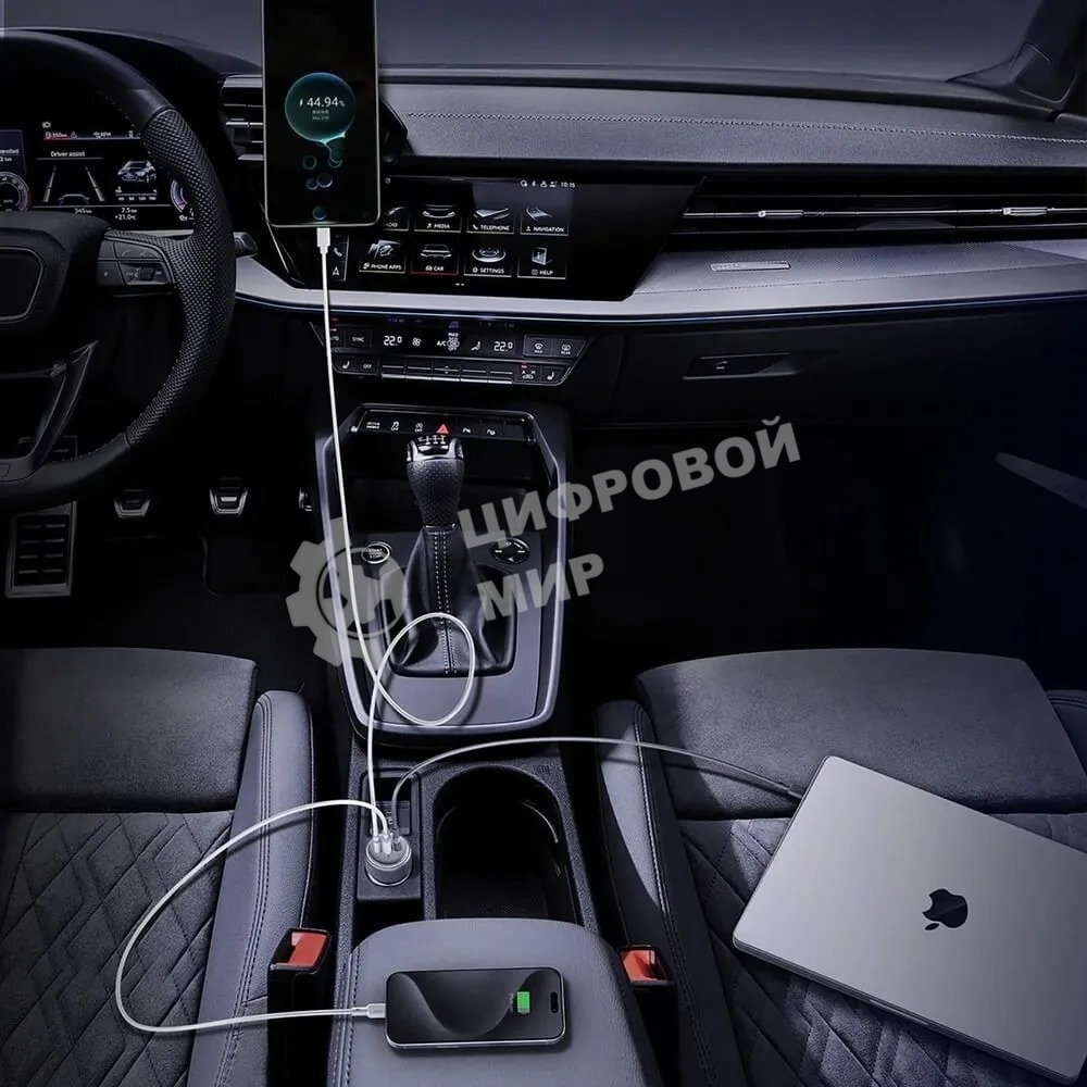 Автомобильное зарядное устройство Aukey Pathfinder 100W серый ACC-CC-P3