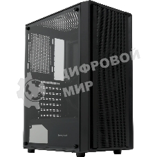 Компьютерный корпус без блока питания HSPD M530, Mesh Mid Tower, Black, TG, 0.4 SPCC, no fans ATX, mATX, mITX 155/290/200mm 2x2.5