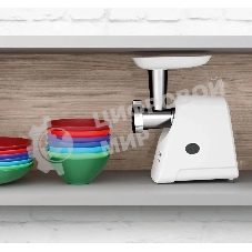 Мясорубка электрическая Bosch MFW2510W белый, 1500 Вт, 1.7 кг/мин, защита от перегрузки, насадки - 3