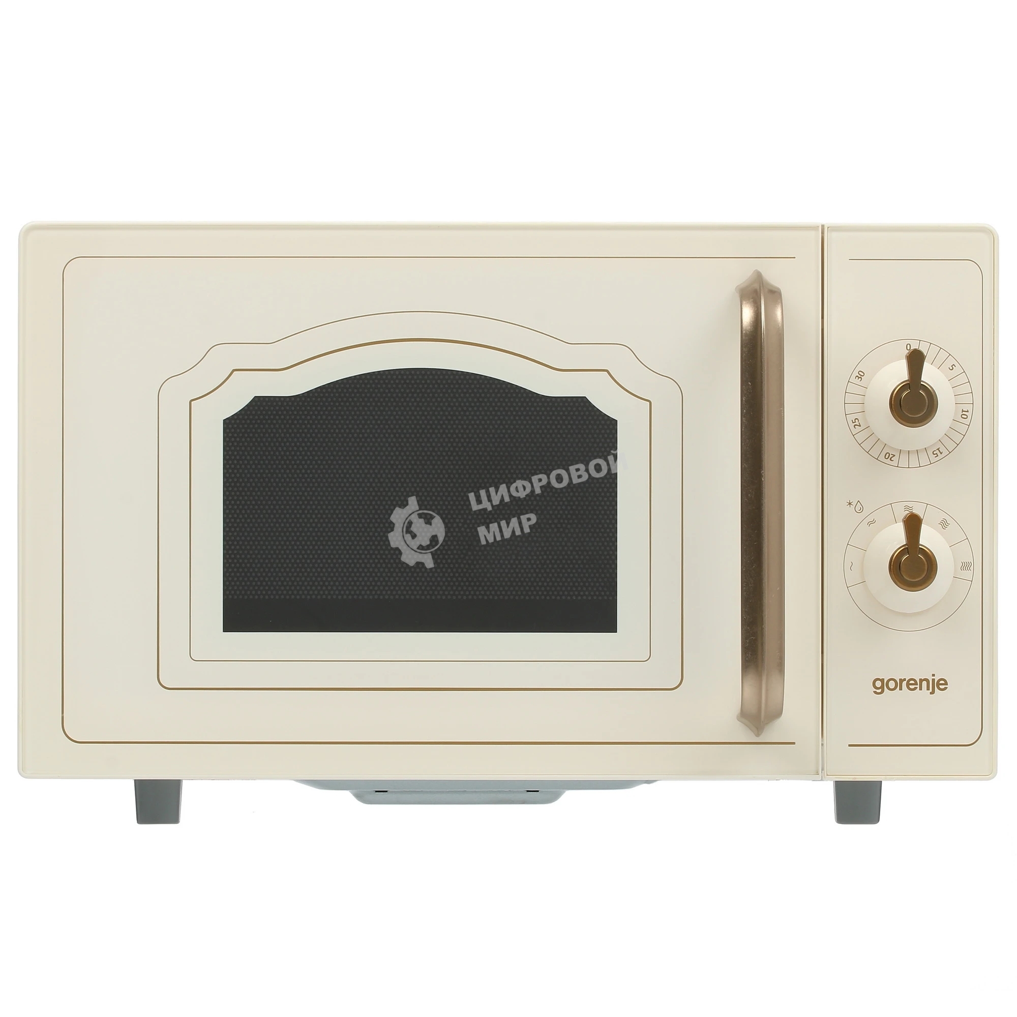 Микроволновая печь Gorenje MO 4250 TCLI бежевый, 20 л, 700 Вт, переключатели - поворотный механизм