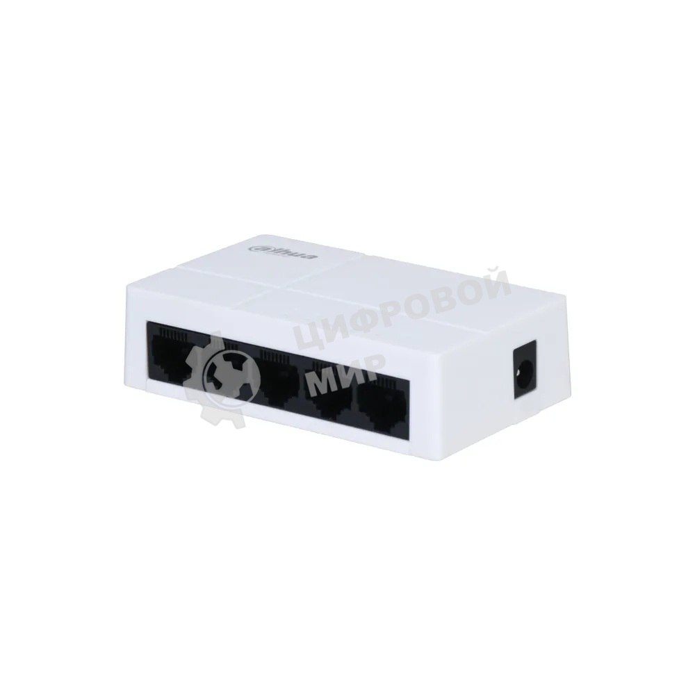 Коммутатор гигабитный 5-портовый неуправляемый Dahua DH-PFS3005-5GT-L, 5xRJ45 1Gb, коммутация 10 Гбит/с, MAC-таблица 2K, пластик