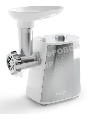 Мясорубка электрическая Candy CG-200 белый, 2000 Вт, 2.3 кг/мин, реверс, защита от перегрузки, насадки - 5