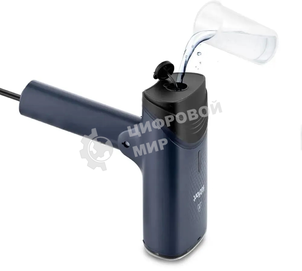 Отпариватель Kitfort КТ-9236 синий/черный, 1200 Вт, 20 г/мин, 0.13 л