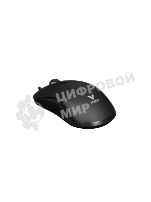 Мышь проводная Rapoo V16RGB черный, 12800 dpi, USB, кнопки - 6