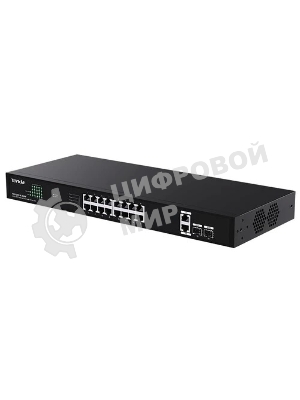 Коммутатор неуправляемый Tenda TEG1120P-16-250W PoE, 18 портов, 18x1 Гбит/с, PoE 16х30 Вт (до 250Вт), SFP 2x1 Гбит/с