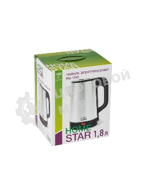 Чайник электрический Homestar HS-1041 1.8 л, 1500 Вт, нержавейка, стальной/черный