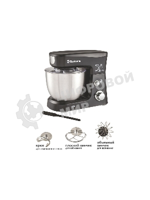 Миксер Sakura с чашей SA-6327BK планетарный