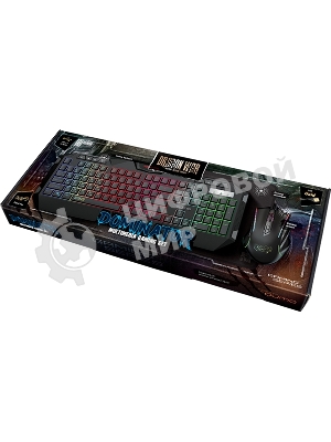 Комплект клавиатура+мышь Qumo Dominator K66/M83 проводной, USB, 3200 DPI, чёрный