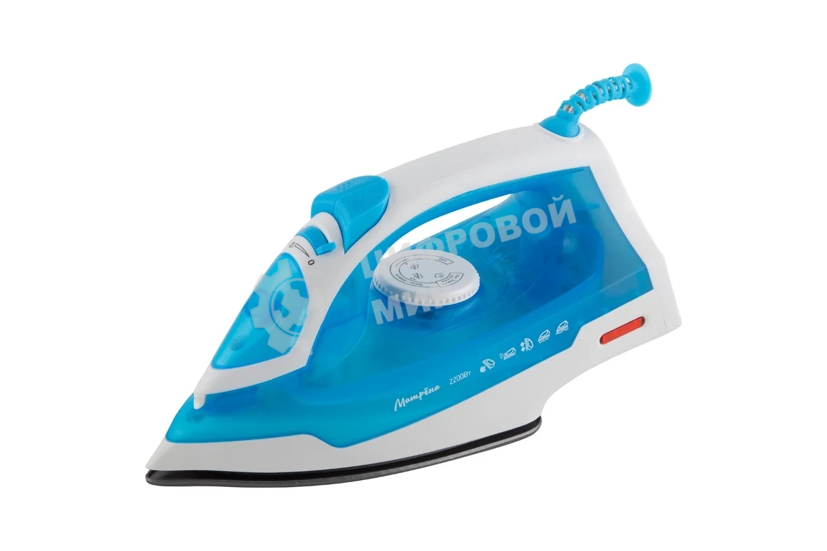 Утюг Матрена MA-046 голубой (2200 Вт, пар, спрей, пар.удар, самооч., тефлоновая подошва)