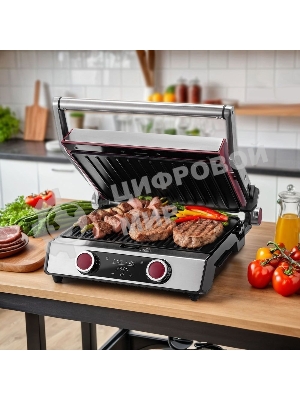 Электрогриль Kitfort КТ-3631 серебристый