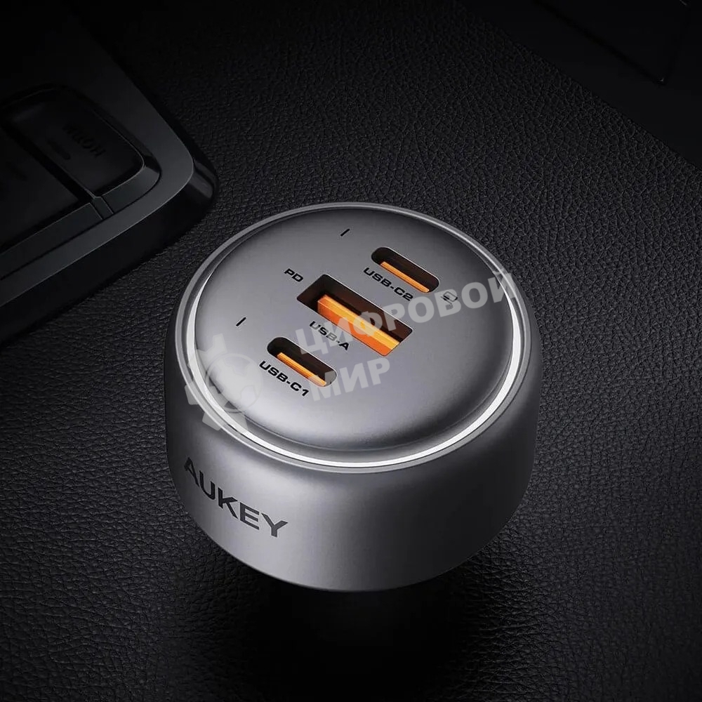 Автомобильное зарядное устройство Aukey Pathfinder 100W серый ACC-CC-P3