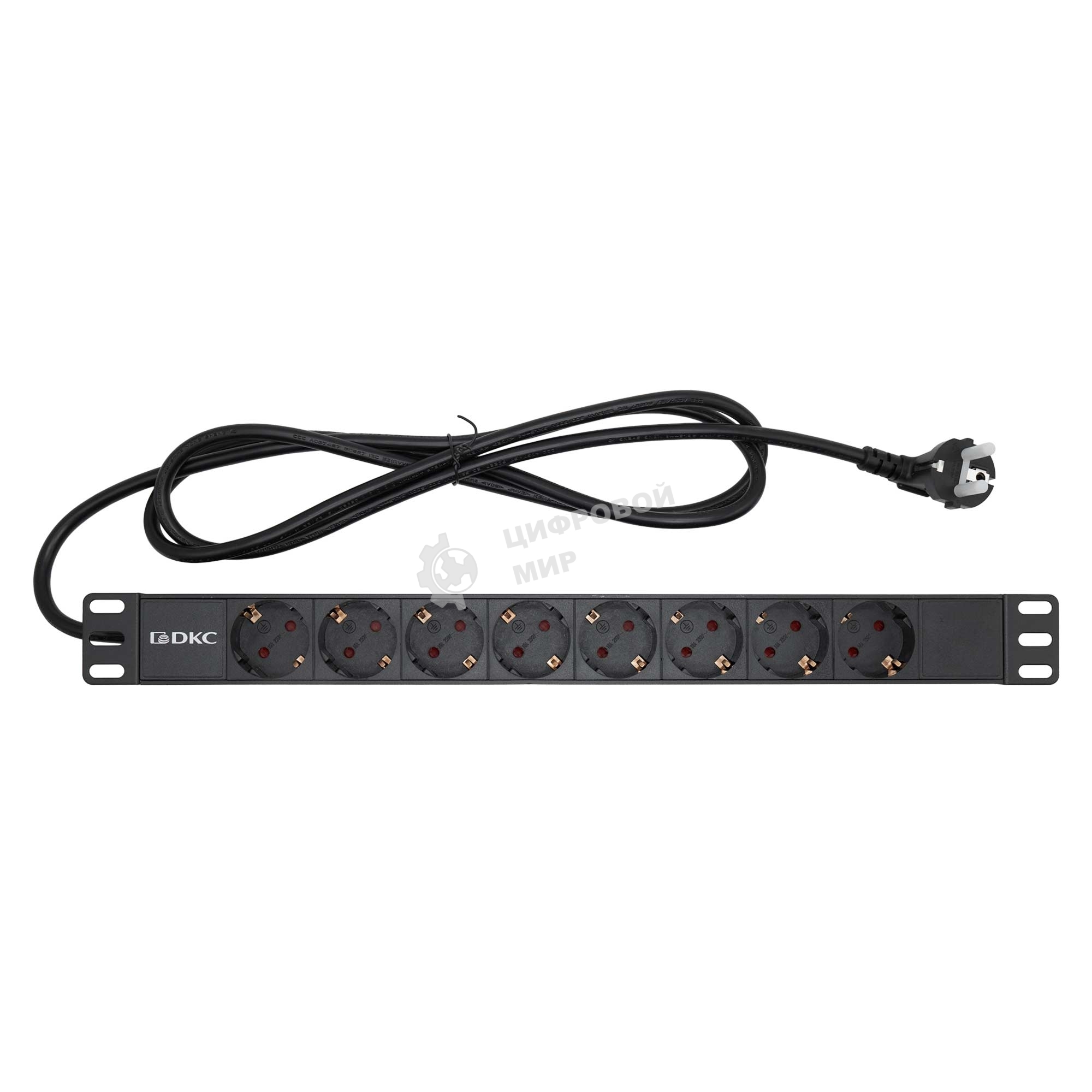 Блок розеток DKC R519SH8 для 19-дюймовых шкафов 8 розеток Schuko