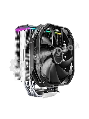 Кулер для процессора DEEPCOOL AS500 черный, 140 мм, алюминий/медь, 1200 об/мин, 26 дБ, 4 pin, 220 Вт, 164 мм