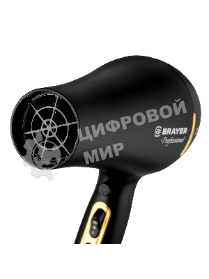 Фен BRAYER BR3010 черный/золотистый, 2200 Вт