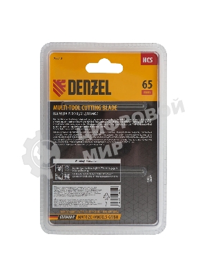 Насадка для МФИ Denzel режущая прямая, HCS, по дереву, ламинату, 65 х 1,8 мм, крупный зуб