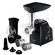 Мясорубка электрическая Scarlett SC-MG45M30 черный, 1800 Вт, 2.0 кг/мин, реверс, защита от перегрузки, насадки - 4