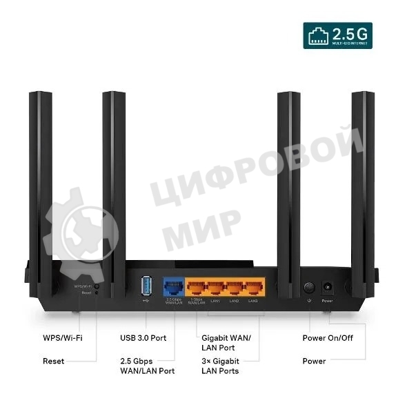 Двухдиапазонный гигабитный TP-Link Archer AX55 Pro AX3000 Wi-Fi 6 роутер
