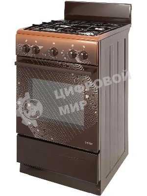 Плита газовая Gefest ПГ 5100 0018 коричневый, конфорок 4 шт, духовка 52 л, 50 см x 85 см x 58.5 см