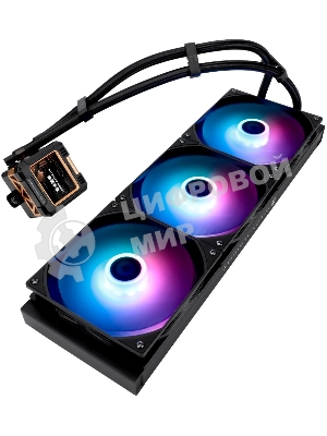 Водяное охлаждение для процессора Thermalright Frozen Warframe 420 ARGB (420мм, LED, Black, ARGB/Fans: 3x140мм, 88.7CFM, 29.8dBA, 1750RPM/Pump height 60мм, 23dBA, 3000RPM, Rad thickness 27мм/S: 1851, 1700, 1200, 115X, 2011, 2066, AM5, AM4)