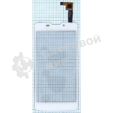 Сенсорное стекло (тачскрин) для DNS S4507, белое