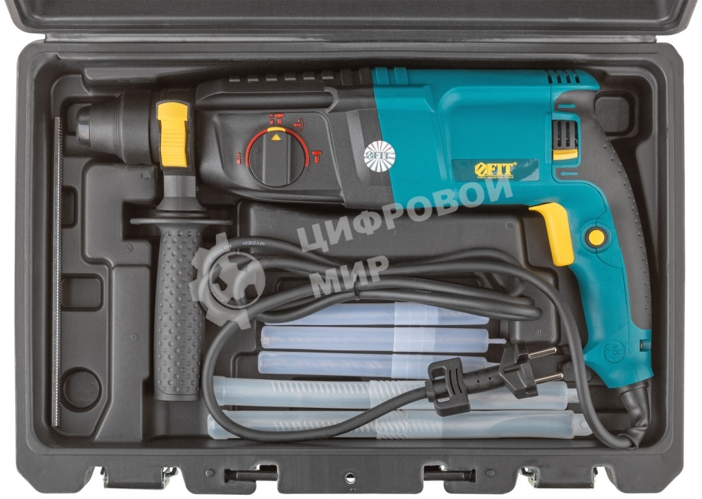 Перфоратор FIT AH-800 800 Вт, 0-900 об/мин, 0-4000 уд/мин, 3.0 Дж, 3 реж., SDS-plus, реверс, 2.8 кг, кейс